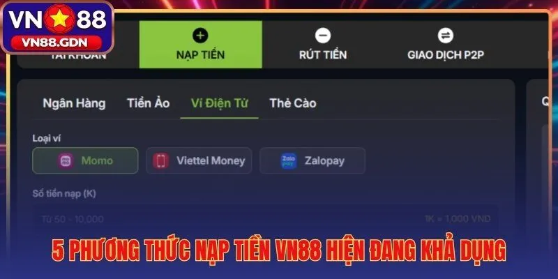 5 kênh nạp tiền VN88 đang hoạt động ổn định ngay lúc này
