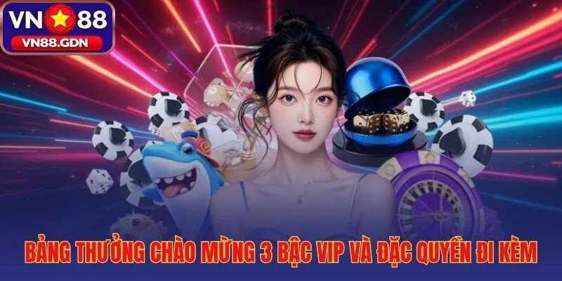 Thưởng chào mừng nâng cấp VIP leo thang từ 300 nghìn đến 5 triệu VNĐ