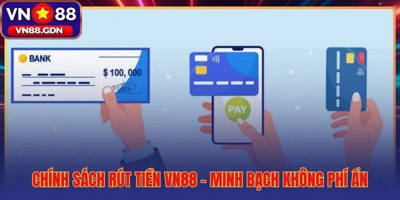 Phí rút tiền VN88 bằng 0đ và hạn mức lên đến 100 triệu